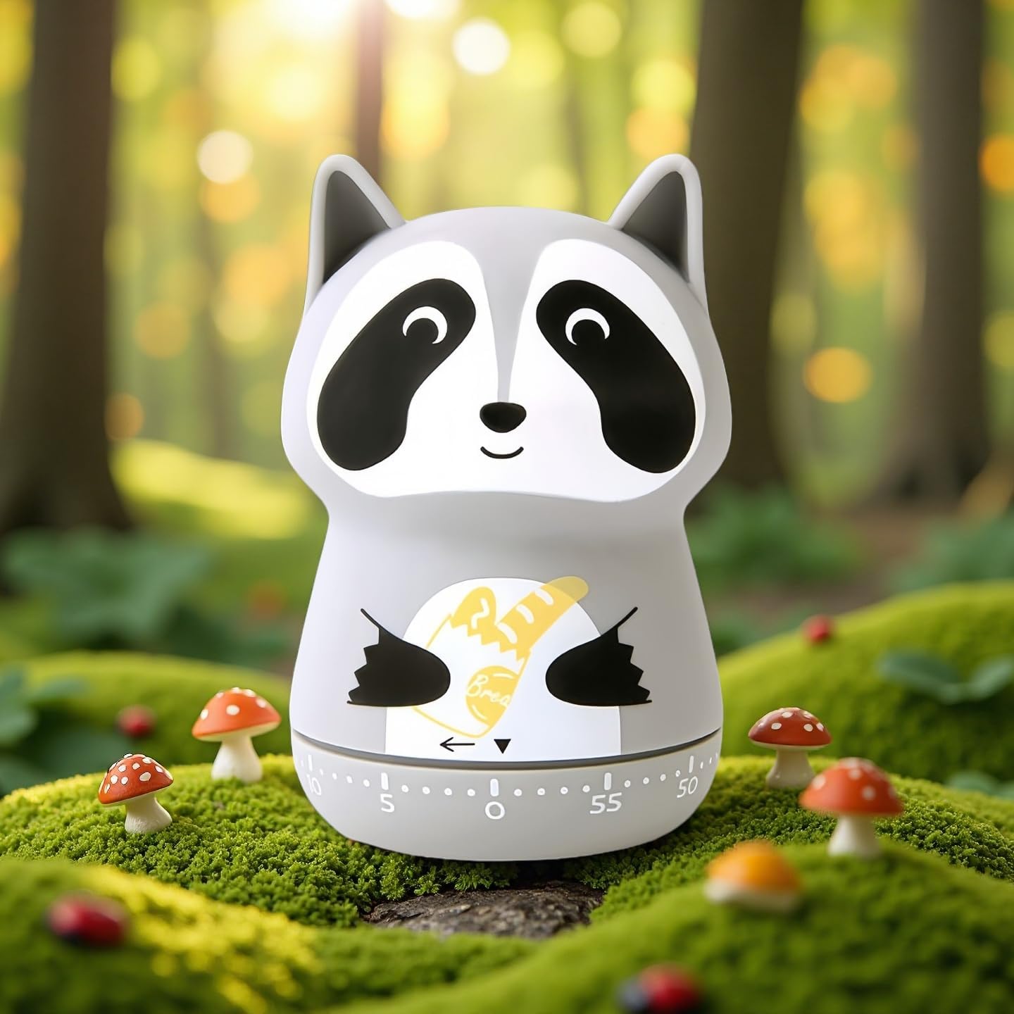Mechanical Kitchen Timer,Cute,Novelty,60 Minutes Manual Countdown,Kitchen Classroom Learning Cooking (Orange Fox)