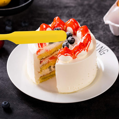 4pcs Silicone Spatula Set Heat Resistant Cake Cream Butter Spatulas Mixing Batter Scraper Non-Stick Flexible Baking Cooking Tool 4 Colors (multicolor)