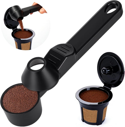 Palksky Coffee Scoop & Funnel for Reusable K Cup Refillable Coffee Pods, 2 Tablespoon Slide Coffee Measuring Funnel Scooper,1PCS