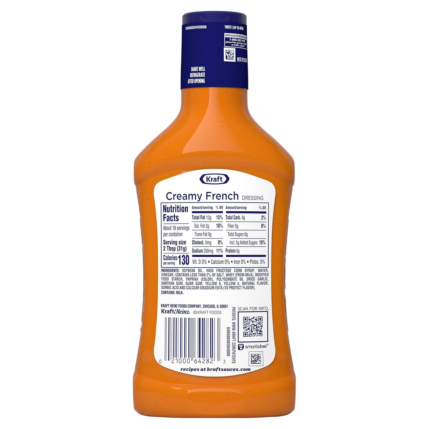 Kraft Zesty Italian Dressing Family Size, 24 fl oz Bottle