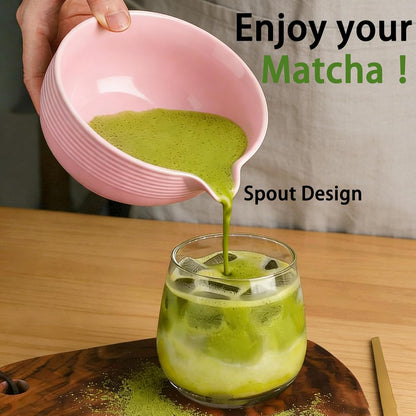 Clay&Fire Matcha Whisk Set, 9 pcs Ceramic Matcha Set, Gifts for Women,Matcha Bowl with Spout and Whisk, Matcha Kit for Matcha Lovers, Gift Mother's Day, Birthday, Anniversary