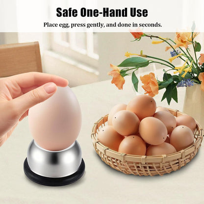 2PCS Egg Piercer for Raw Eggs, Stainless Steel Needle Egg Punch Tool with Black or Blue Anti-Slip Base to Get Good Hard Boiled Eggs for Home and Commercial Kitchen Use