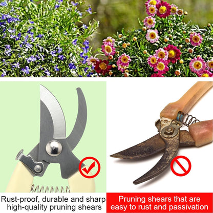 Premium Germany Pruning Shears, Work 3 Times Easier, Pruners Heady Duty, Sharp Garden Clippers Cut Fresh Flower, Hedge, Herb, Indoor Plants, Gardening Tools Scissors, Arthritis Weak Hand Snips