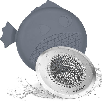 Revolutionary Kitchen Sink Drain Strainer/Patented Reversible Chain Mesh, Effortless Cleaning & Debris Catcher, Large Capacity, Anti-Clog, 304 Stainless Steel & Rust-Proof/Handmade