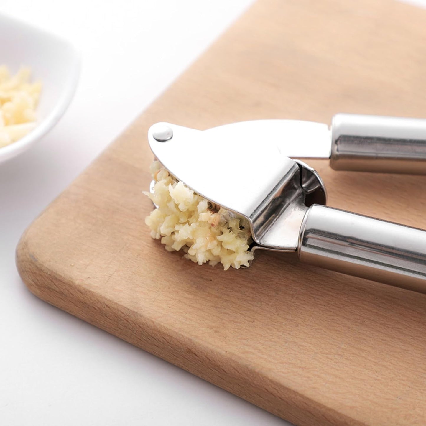 Generic Premium Garlic Press Set - Rust proof, dishwasher safe, easy-squeeze, ergonomic handle (Stainless steel "" Silver""), Standerd, STGPM-1