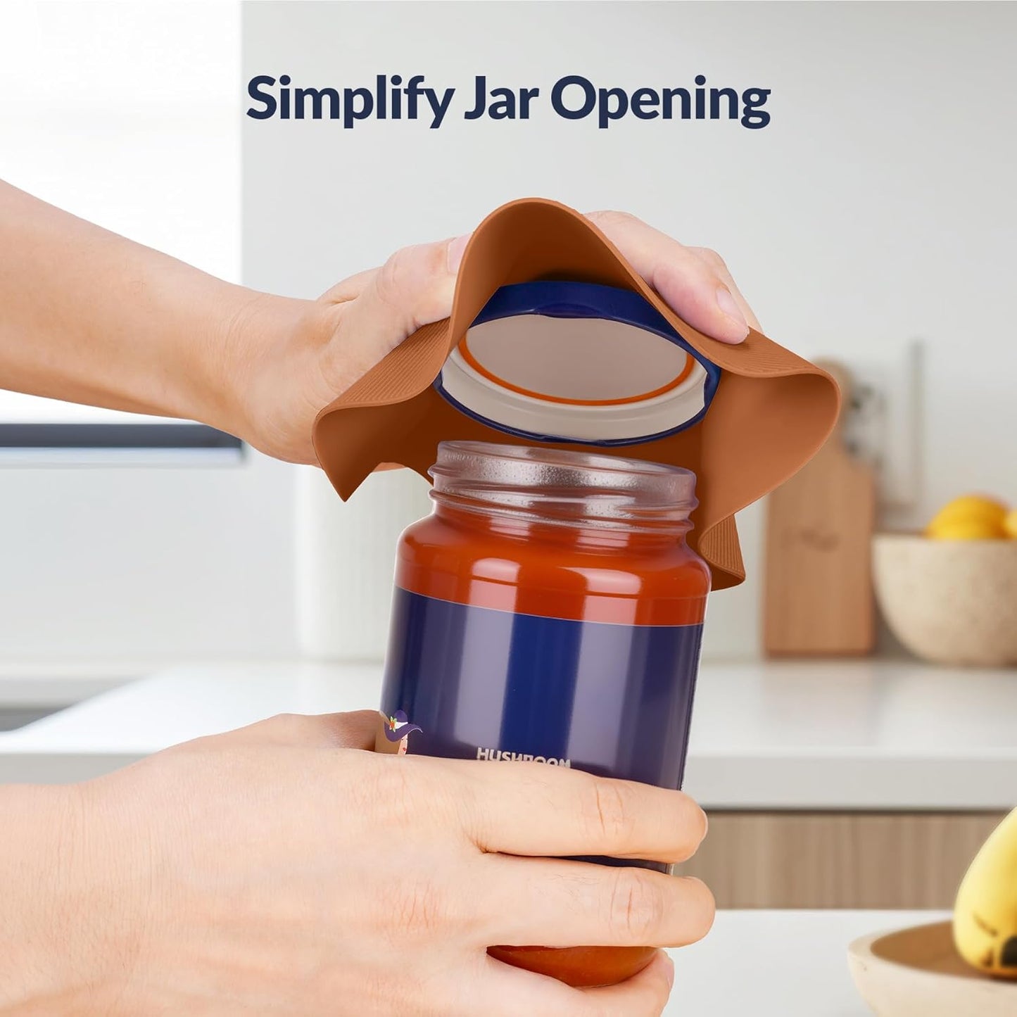 NIHOME Silicone Jar Opener – 6 Inch Large Anti-Slip Grip Pads, Premium 100% Food-Grade Silicone, Stylish Designer Colors, Multi-Purpose Heat-Resistant Mat & Coaster, Set of 4