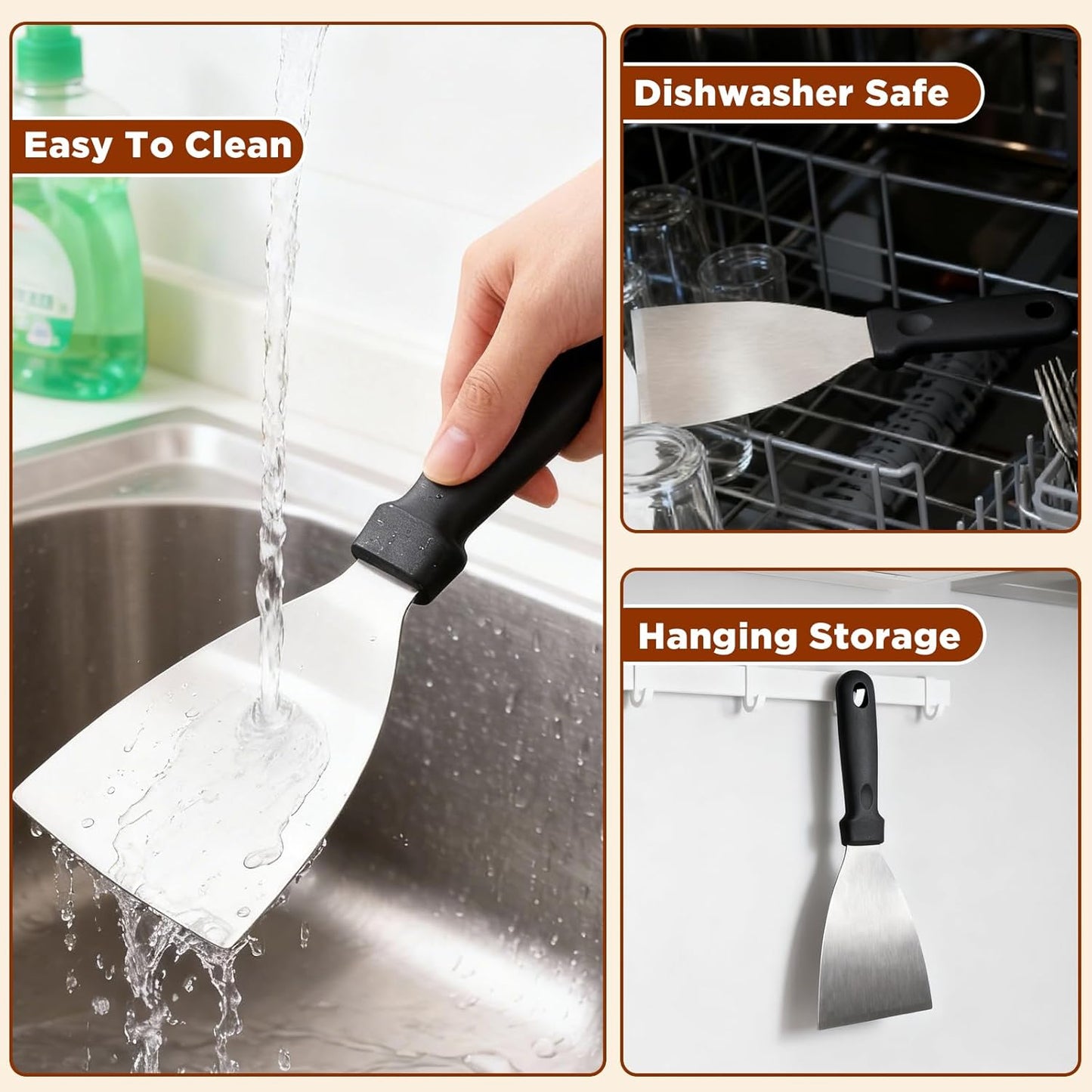 Bench Scraper,Dough Scraper,Premium Stainless Steel Dough Cutter with Measuring Scale,Multi- Purpose Food Scraper for Pastry,Cake,Pizza,Bread,Cooking