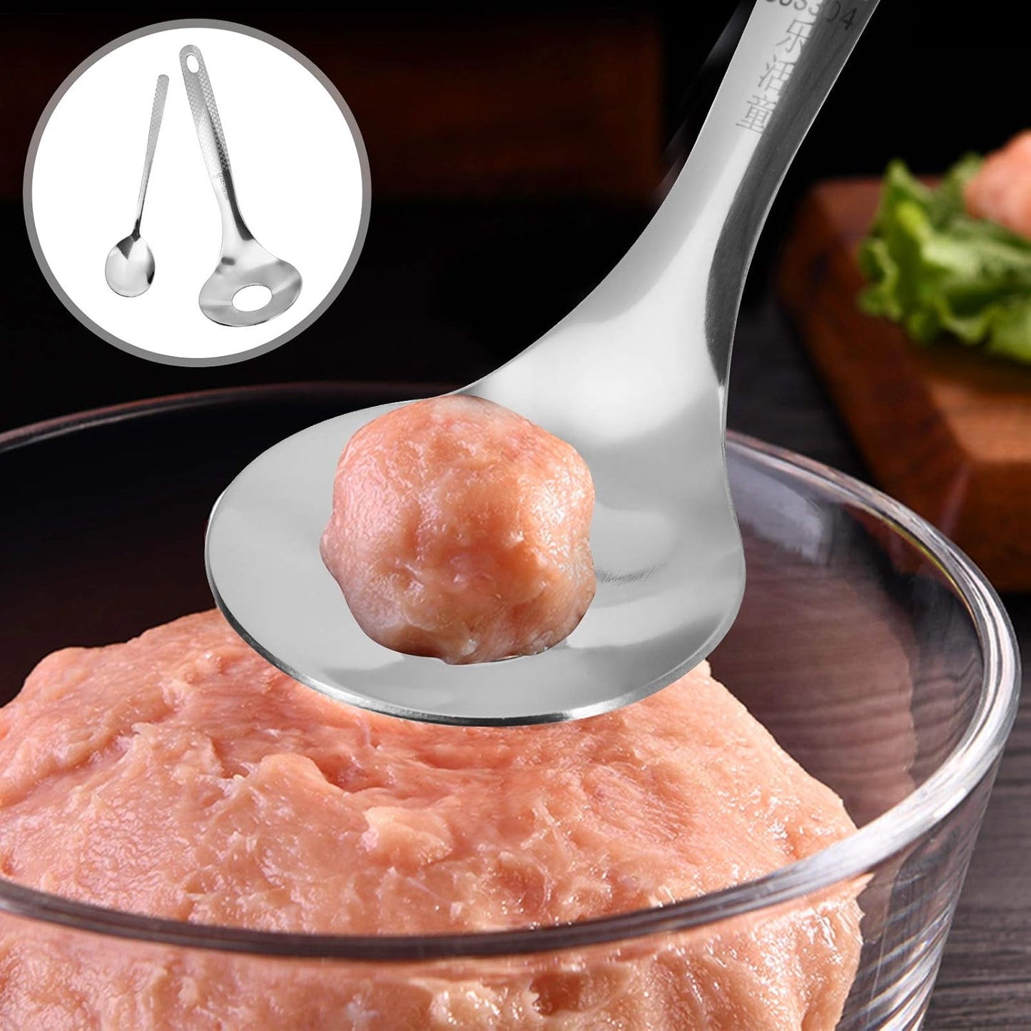 SHERCHPRY 2 Pcs Meatball Maker Cake Tools Meatball Spoon Household Tools None- Stick Meat Ballers Meat Spoon Maker Melon Baller Kitchen Ware Kitchen Gadget Meatball Scoop Meatballs Fruit