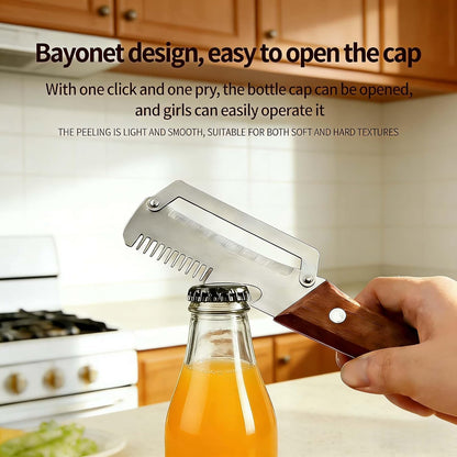 2Pack Multi-Functional Vegetable Peeler for Kitchen, 3 in 1 Stainless Steel Kitchen Tool for Fruit Apple Potato Pumpkin Papaya, Gifts for Mom