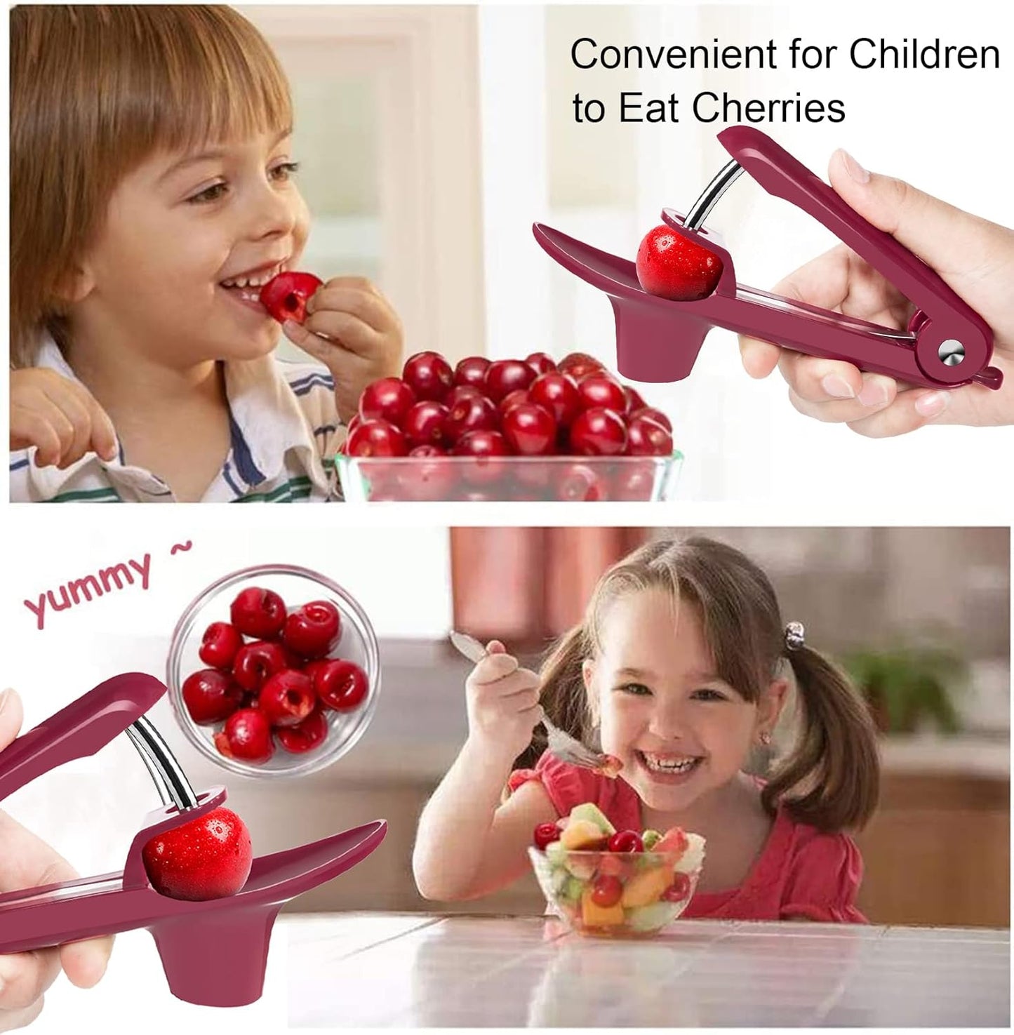 Cherry Pitter Tool Pit Remover, Multiple Cherry Seed Remover, 7 Holes Cherry Stoner Pitter Quick Release, Multiple Cherry Pit Remover Cherries Jam