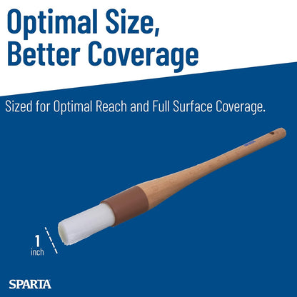 SPARTA 4039700 Nylon Wide Brush, Flat With Nylon Bristles, 2 Inches, Brown