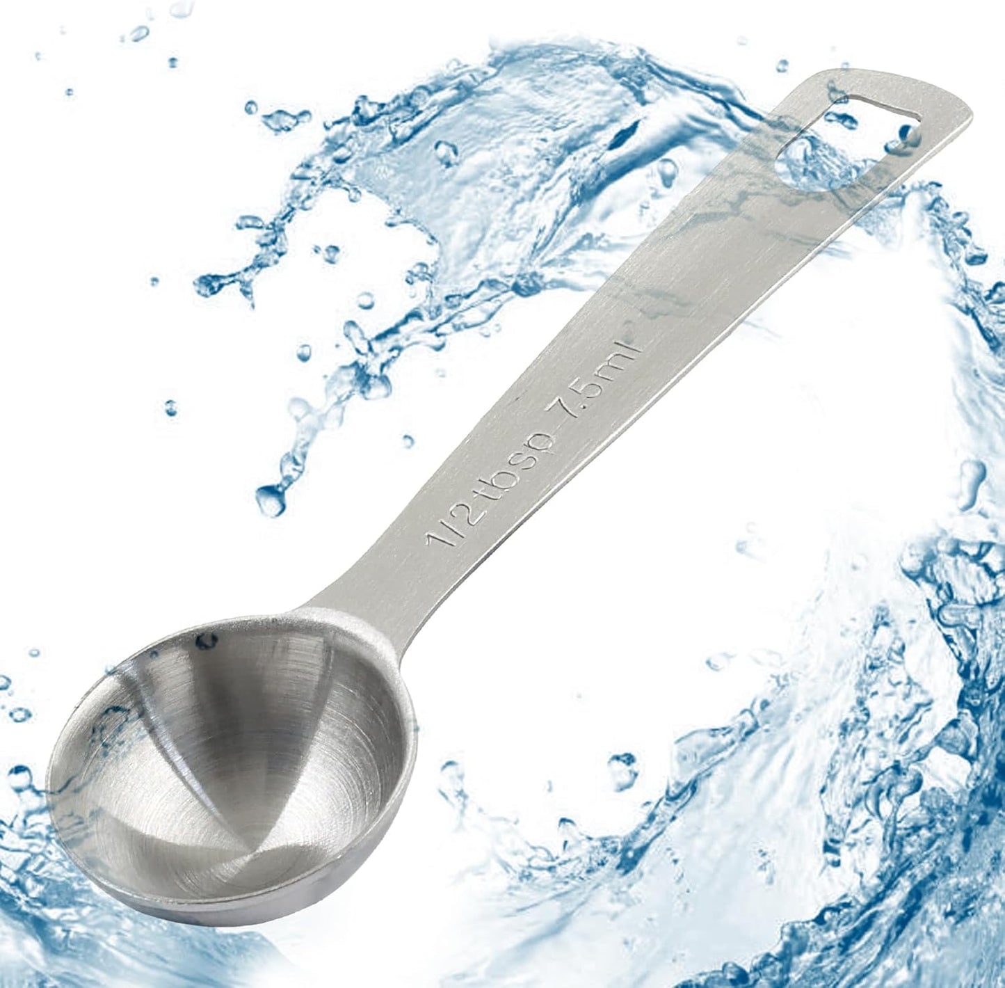 2Pcs 2/3 Tablespoon (2/3 Tbsp | 2 Tsp | 10 Ml | 10 Cc) Stainless Steel Measuring Spoons, 2 Teaspoon Metal Single Measuring Spoon for Measuring Coffee Powder, Grains and Loose Tea