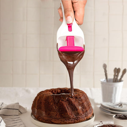 2Pcs Cupcake Scoop Batter Dispenser – One-Touch Sliding Button Dispenses Baking Tool for Muffins, Cakes, Pastry Spatula DIY Home Kitchen Scoopers Distribution Spoon, BPA Free & Dishwasher Safe