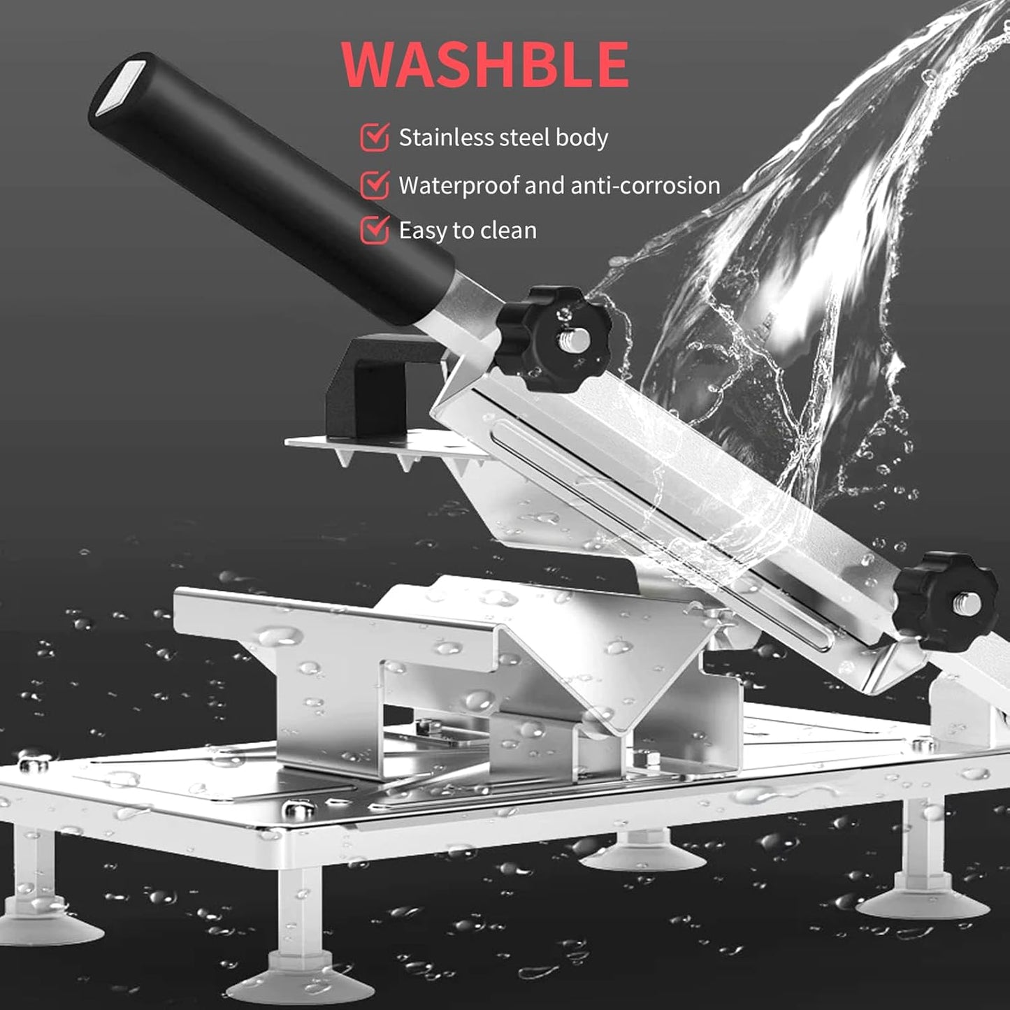 Manual Frozen Meat Slicer, Upgraded Stainless Steel Meat Cutter for Beef Mutton Bacon Home Food Slicing Machine for Hot Pot BBQ sandwiches pizza