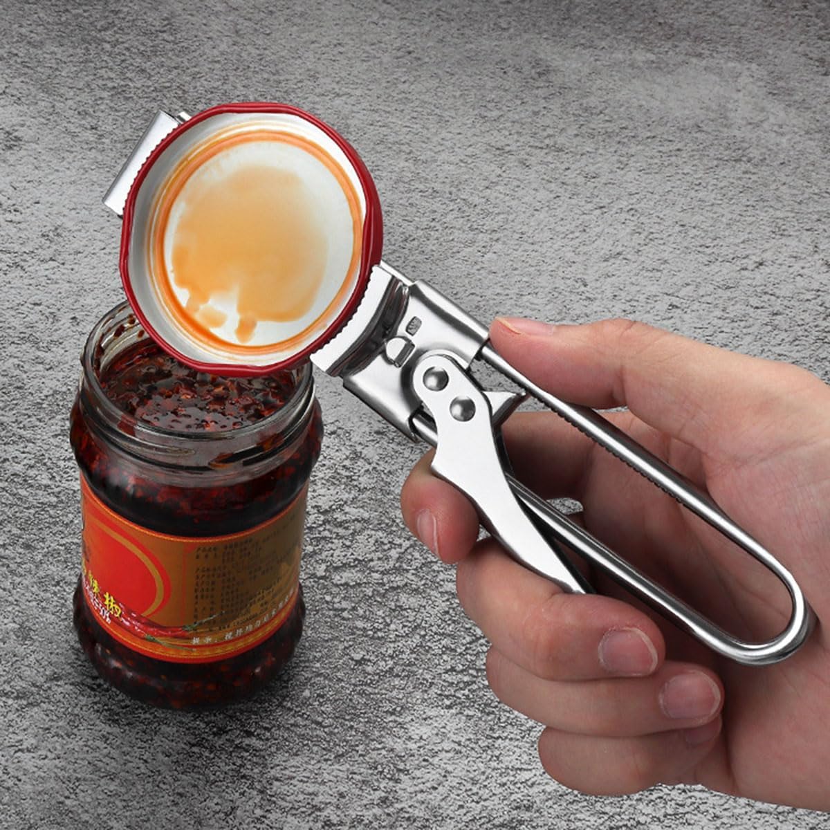 Master Jar & Bottle Opener, Adjustable Multifunctional Stainless Steel Can Opener Jar Lid Gripper, Manual,Kitchen Accessories（Silver）
