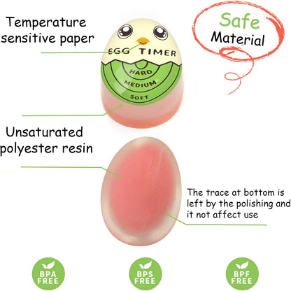 Lasubst Egg Timer for Boiling Eggs that Changes Color When Done, Tricolor