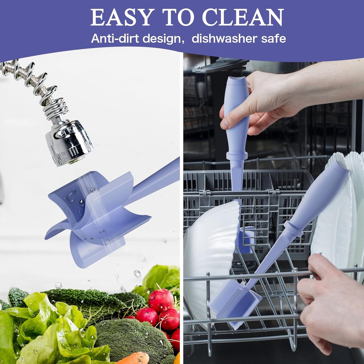 Meat Chopper, 5 Curve Blades Ground Beef Masher, Heat Resistant Meat Masher Tool for Hamburger Meat, Ground Beef, Turkey and More, Nylon Hamburger Chopper Utensil Non-scratch Utensils