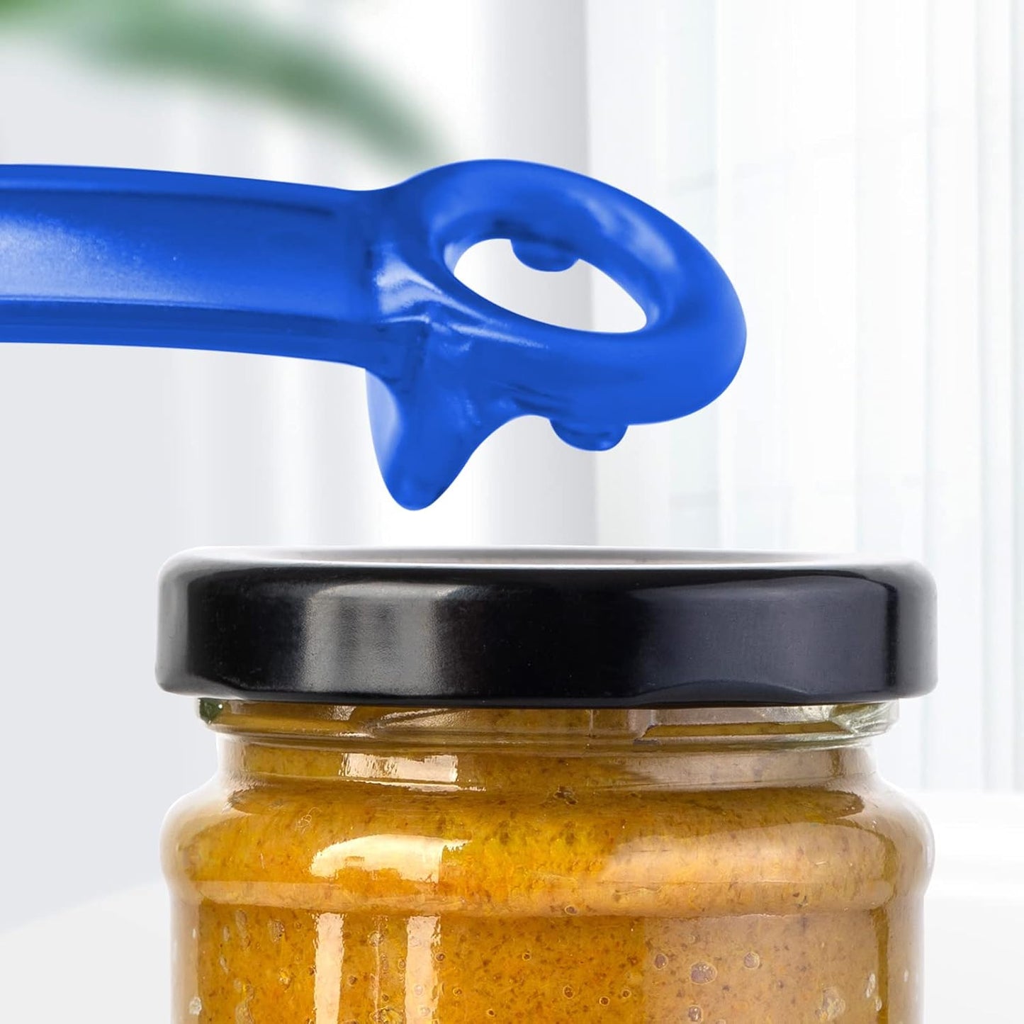 1 Pack Red Jar-key Jar Opener The Original Easy Use by Anyone (Transparent)