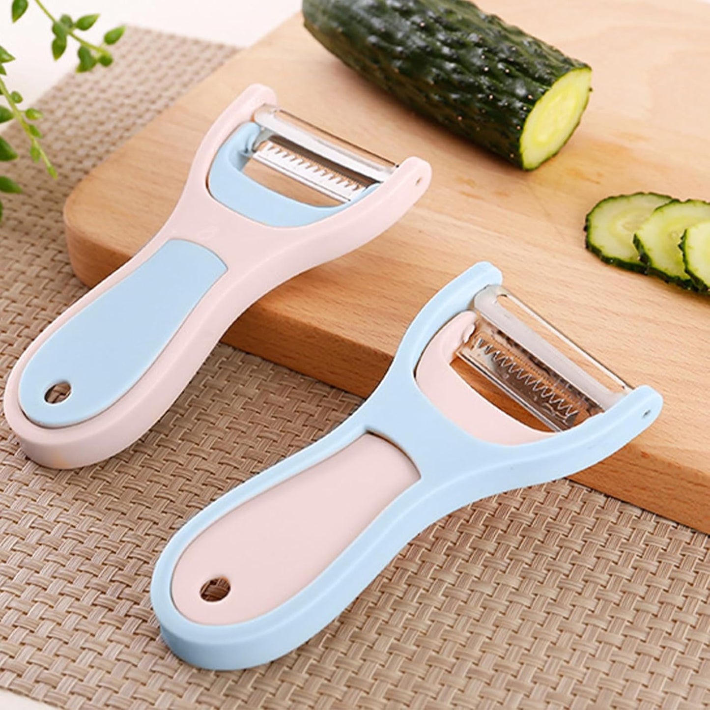 Vegetable Peeler with Straight and Julienne Peeler, Potato Peelers for Kitchen, Y Peeler Stainless Steel Blade for Carrot Fruit Apple Cucumber Veggie, 8Pcs in 4 Set