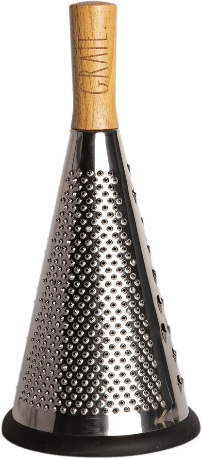 Rae Dunn Everyday Collection Multifunction Grater- Stainless Steel Grater and Zester for Cheese, Spices, Vegetables, Cream