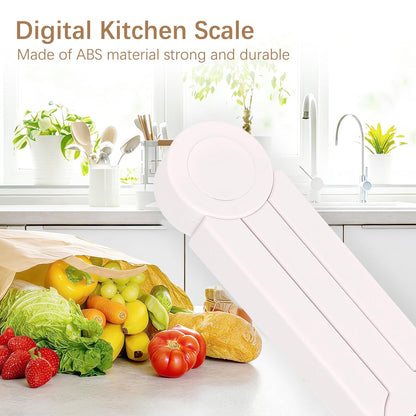 Folding Food Scale, Digital Kitchen Scale, Portable Food Scale Travel Scale for Food, Collapsible Mini Pocket Scale Grams and Ounces, Ideal for Diet Calorie Control Compact Kitchen (Black)