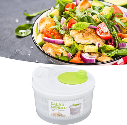 Large Salad Spinner with Drain, Salad Drainer Multifunction 3L Vegetable Dryer with Bowl and Colander for Cooking