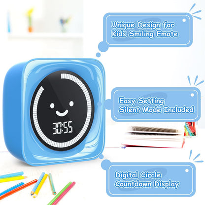 Visual Timer, 99 Minute Digital Kitchen Desk Timer for Office Supplies Home Productivity Management Tool Countdown Count Up, White