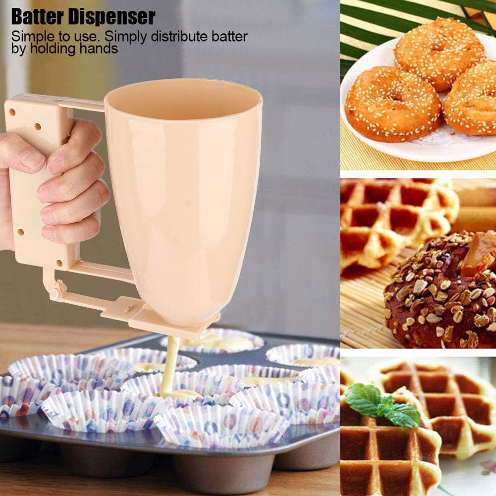 Pancake Batter Dispenser, Batter Dispenser with Squeeze Handle, ABS Pancake Dispenser for Batter Kitchen Must-Have Tool for Perfect Pancakes, Cupcake, Waffle, Muffin Mix