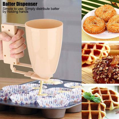 Pancake Batter Dispenser, Batter Dispenser with Squeeze Handle, ABS Pancake Dispenser for Batter Kitchen Must-Have Tool for Perfect Pancakes, Cupcake, Waffle, Muffin Mix