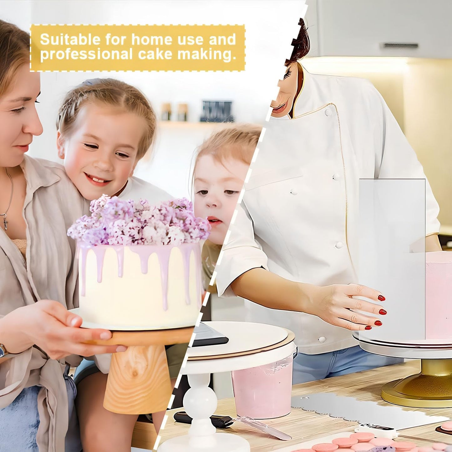 Cake Scraper for Tall Cake Decorating,Smoothe Acrylic Material,8 Inch