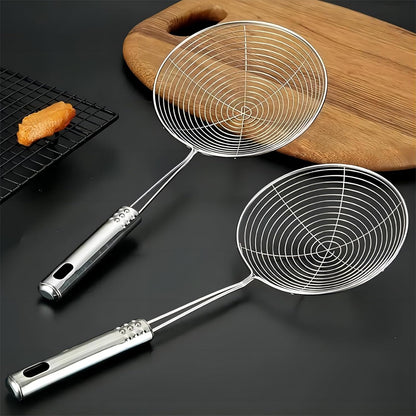 1PCS Skimmer Slotted Spoon, Stainless Steel Kitchen Filter Spoon, Kitchen Cooking Skimmer Colander