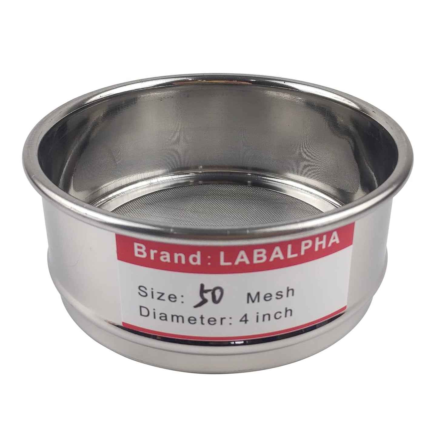 LABALPHA 70 Mesh Lab Sieves, Test Sieve #70 Mesh, 4'' Diameter, 304 Stainless Steel Wire Cloth (0.22mm)