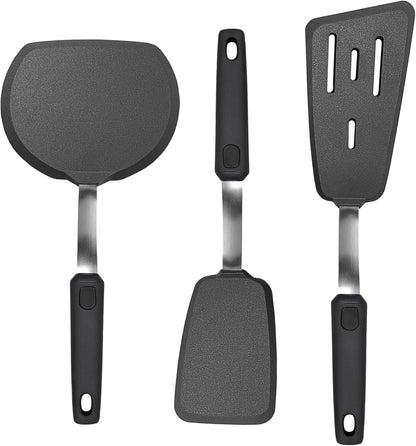 Silicone Spatula Set, Spatulas Silicone Heat Resistant Mixed 5 Piece Kitchen Cooking Utensils Set for Nonstick Cookware - Flexible Stainless Steel Core with Full Silicone, Dishwasher Safe