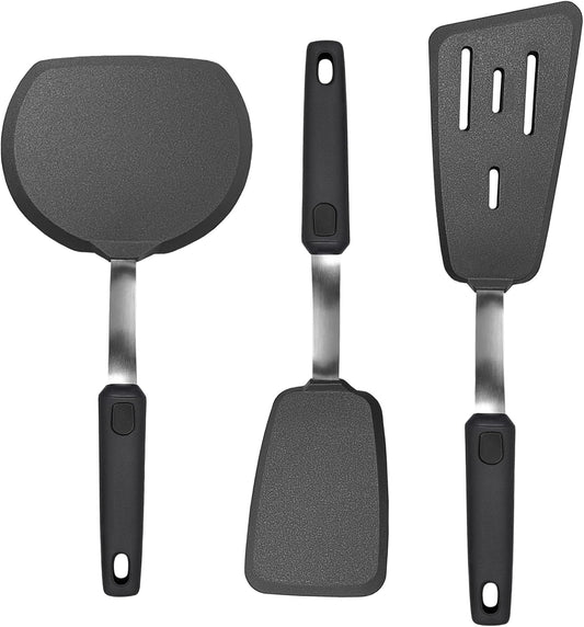 Silicone Spatula Set, Spatulas Silicone Heat Resistant Mixed 5 Piece Kitchen Cooking Utensils Set for Nonstick Cookware - Flexible Stainless Steel Core with Full Silicone, Dishwasher Safe