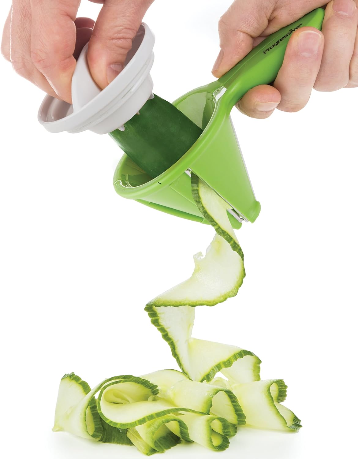 Prepworks by Progressive Veggie Spiralizer, Quick Way to Make Veggies, Julienne, Ribbon Cut, Zucchini, Pasta Noodle, Spaghetti, Dishwasher Safe