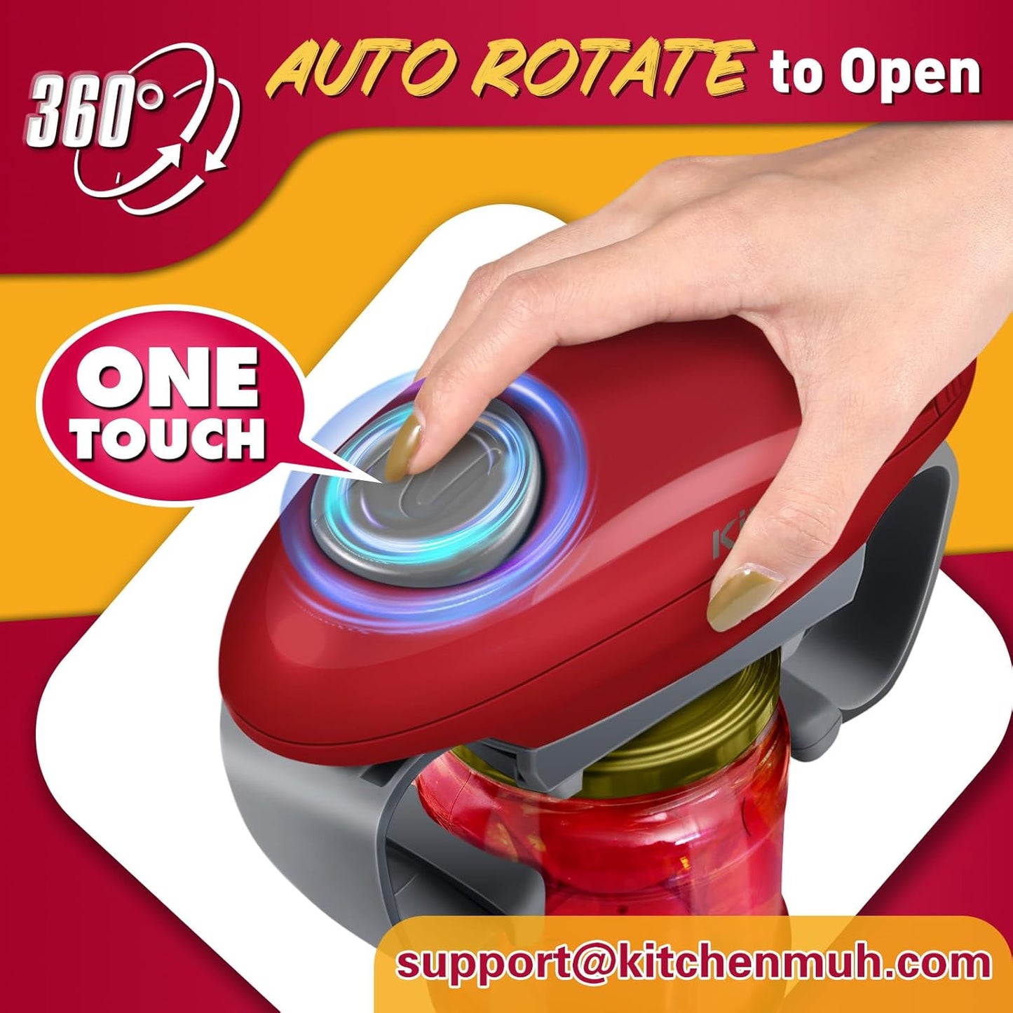 Higher Torque Electric Jar Opener for Seniors with Arthritis Fit Almost Jars Size, Strong Tough Automatic Jar Opener for Weak Hands, Hands Free Battery Operated Bottle Opener for Arthritic Hands White