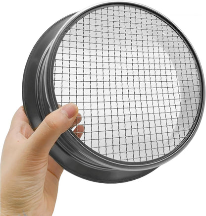 Soil Sifter Set for Garden with 5PCS Mesh(1,3,6,9,12mm) Sieve for Rocks and Sand
