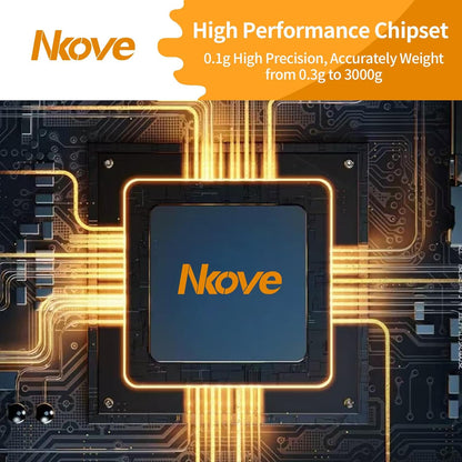 NKOVE Digital Coffee Scale with Timer 3kg/0.1g High Precision Espresso Scale Tare Function for Pour Over Maker Brew