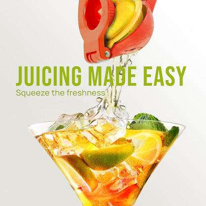 Zulay Kitchen Metal 2-in-1 Lemon Squeezer - Sturdy Max Extraction Hand Juicer Lemon Squeezer Gets Every Last Drop - Easy to Clean Manual Citrus Juicer - Easy-Use Lemon Juicer Squeezer - Yellow/Green