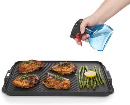 Evo Glass Oil Sprayer, Non-Aerosol For Olive Oil, Cooking Oils And Vinegars, Green, 6-Ounce Capacity, For Grilling, Roasting, Air Frying, Baking And Salad Prep