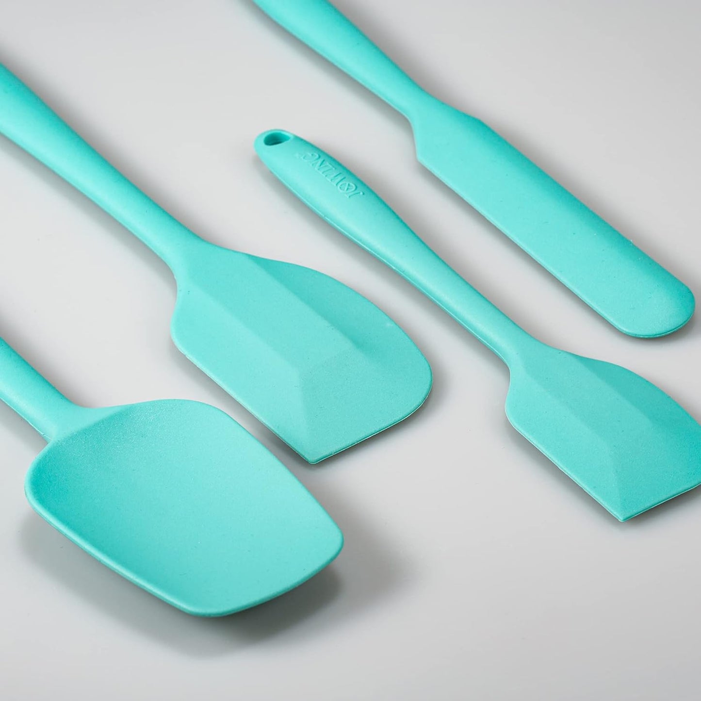 4 Piece Silicone Spatula Set, Flexible Heat Resistant Non-scratch Baking Cooking Rubber Spatulas with Stainless Steel Core, Orange