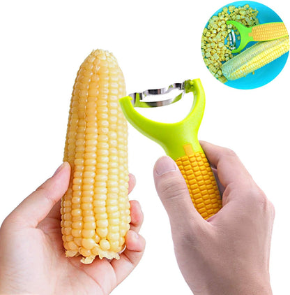 Corn Zipper 6" - Lovely Shape Ergonomic Kitchen Tool Corn Planer Cutter Cob Peeler Corn Stripper Kernel Cutter