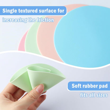 Aixoom Rubber Jar Opener Pads Set of 4, Round Heat-insulated Non-Slip Gripper Pads for Jars, Kitchen Tool for Easy Opening (Circle)