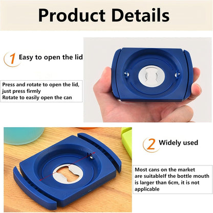 aluminum Can Opener，can top remover，Lid Remover， beer- Soft Edge- soda- can opener，Handheld Safety Manual Can Opener，for 8-19 Oz aluminum Soft Edge Cans, Household Bar Tool（Blue 1PCS）