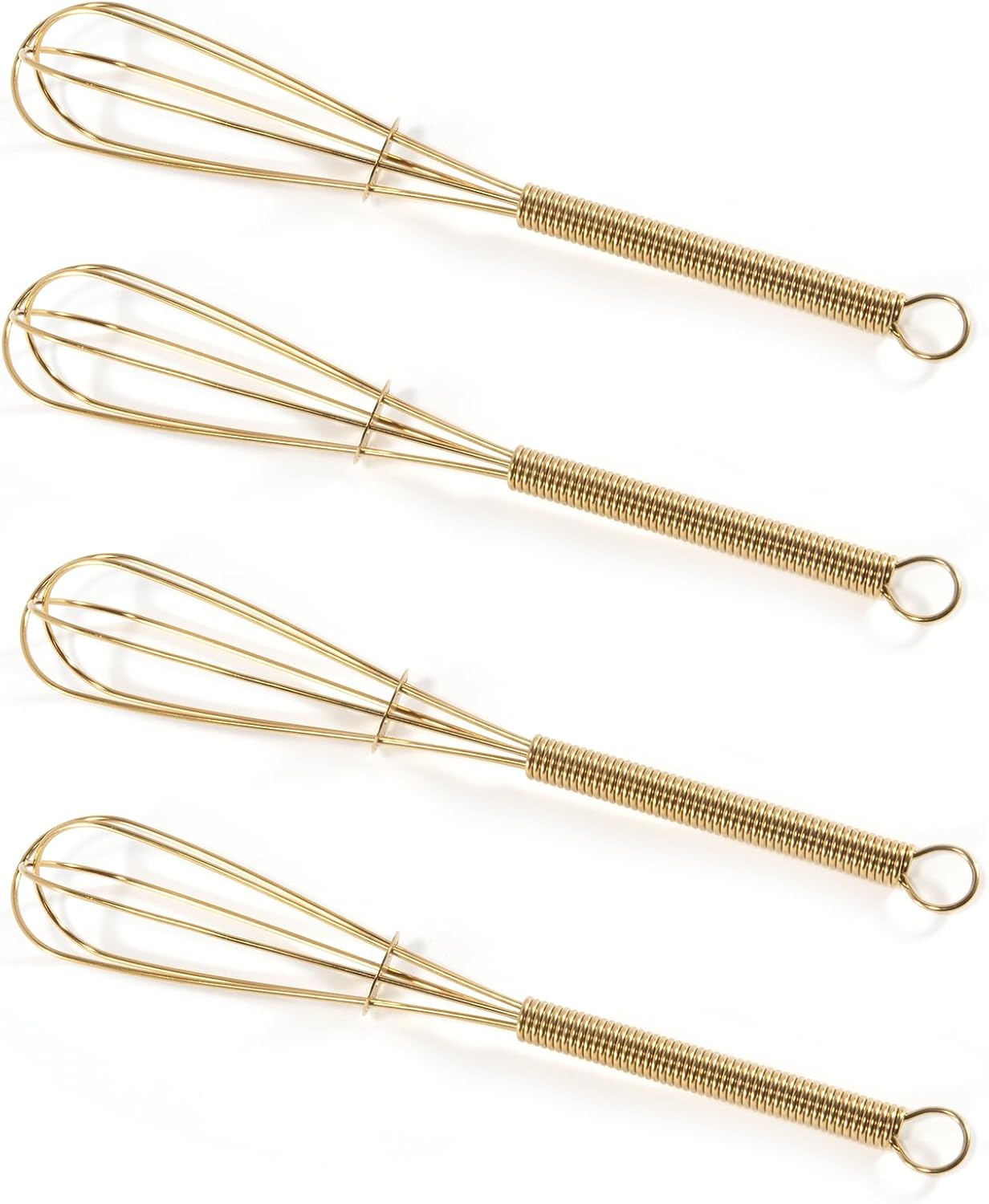 GEPOR Mini Whisks 5 inch 4Pcs Gold