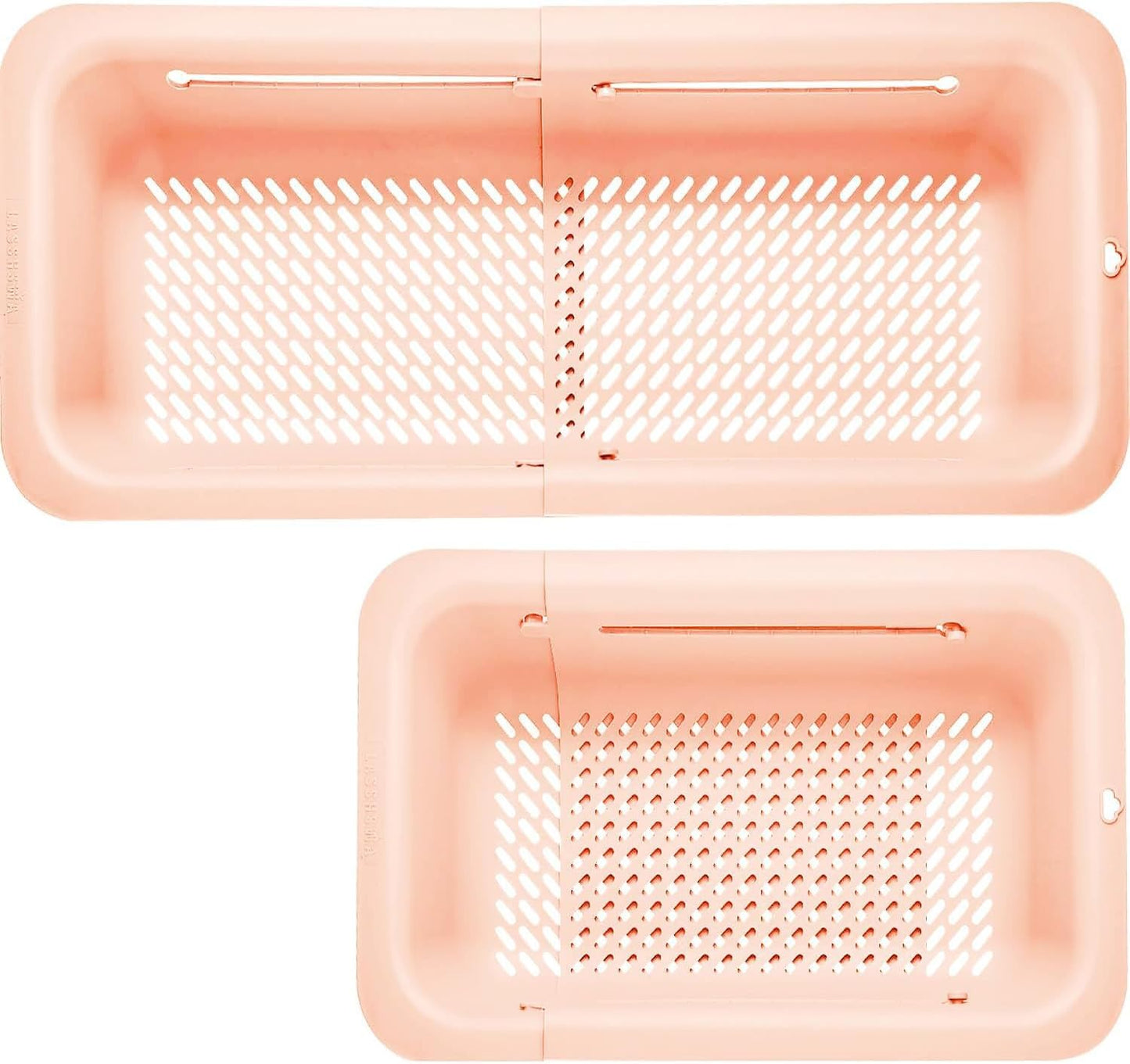 LASSHSWA Collapsible Colander for Kitchen, Over the Sink Strainer Basket for Kitchen, Fruit Pasta Food Strainer Expandable Plastic Colander BPA Free (Black)