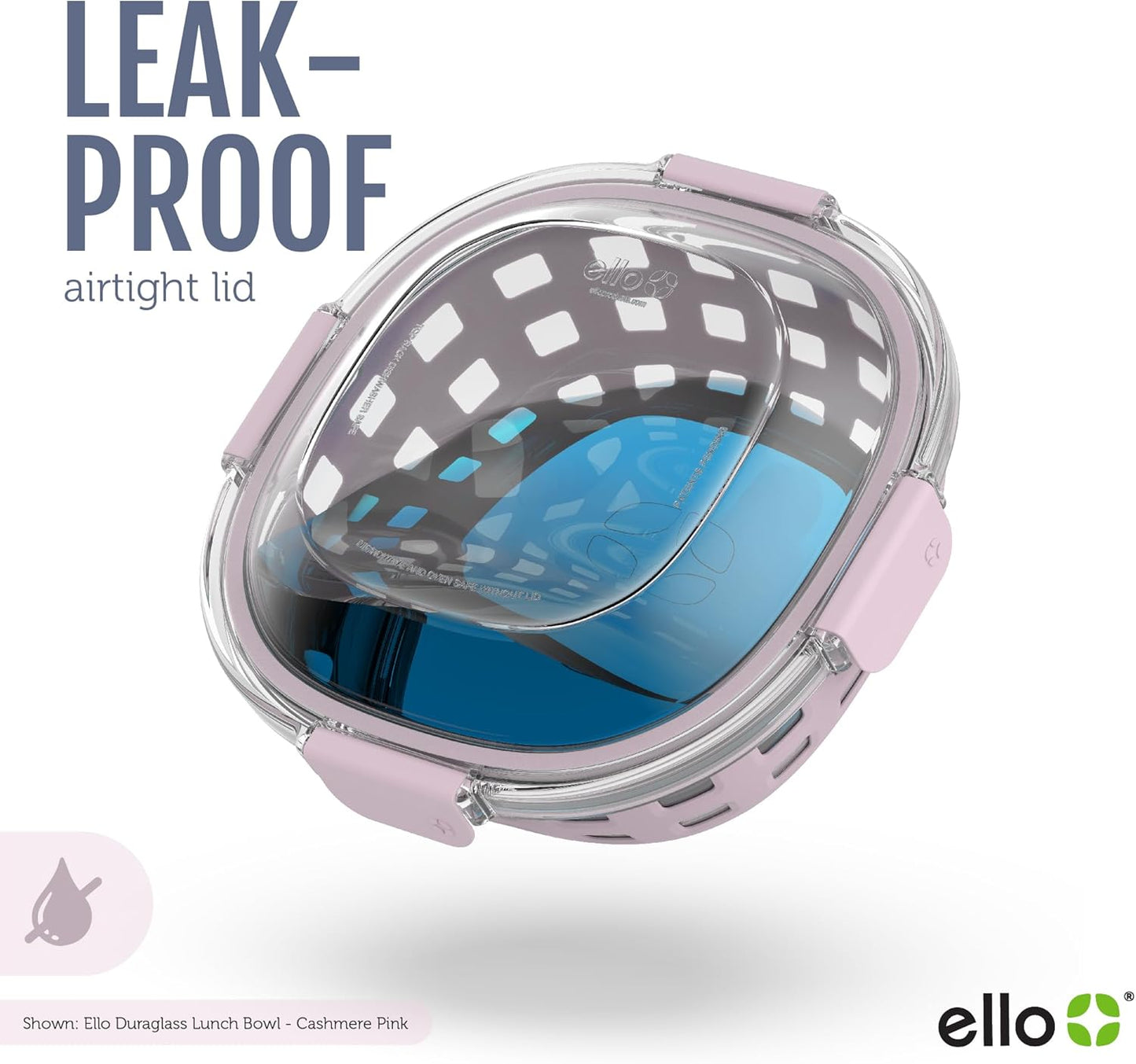 Ello DuraGlass Food Storage Glass Lunch Bowl - Meal Prep Container with Silicone Sleeve and Airtight Lid, 5 Cup, Yucca