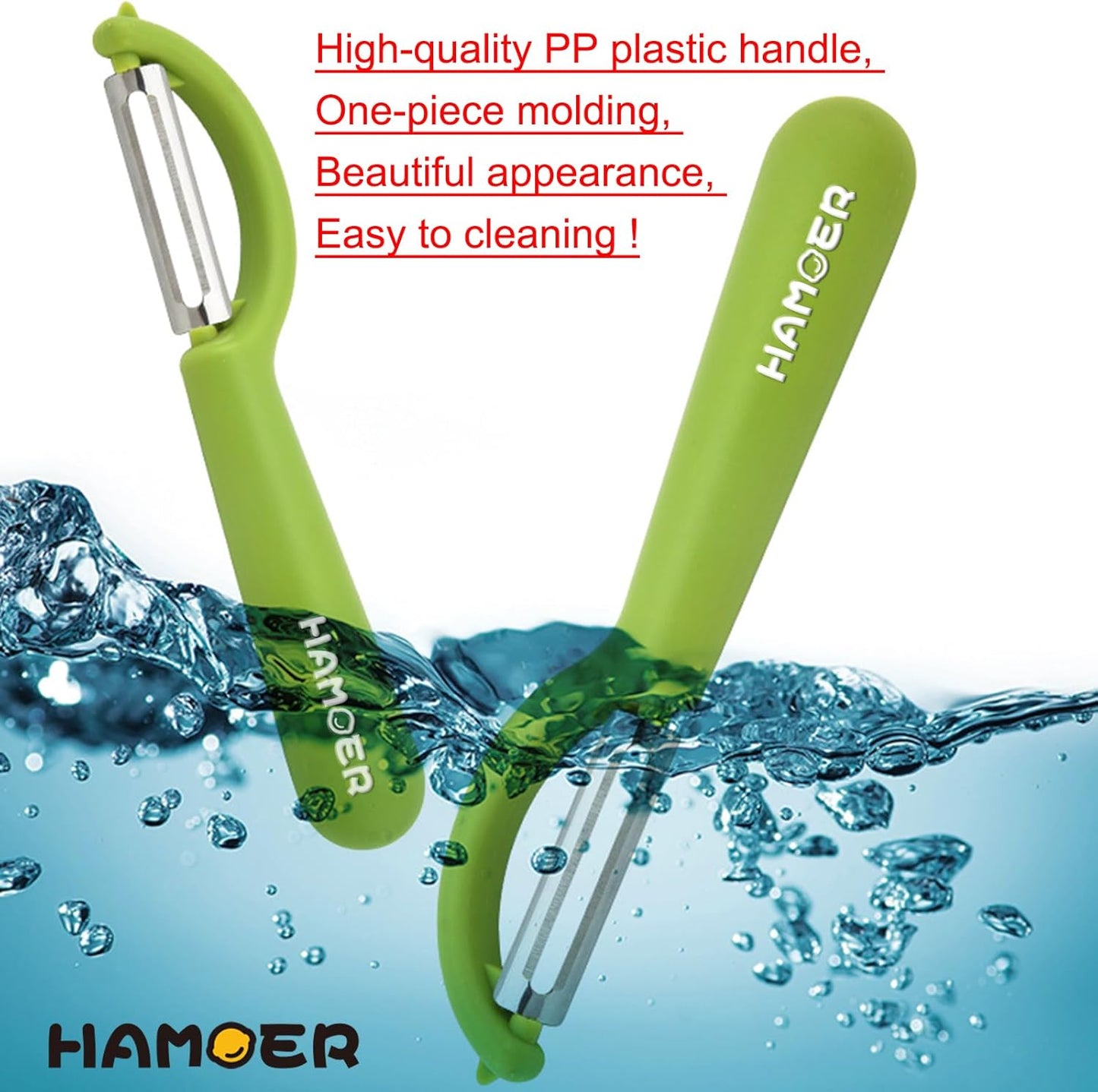 2-Pack Peeler Set - Swivel and Julienne For Veggie,Fruit, Potato,Carrot,Apple,Ultra Sharp Stainless Steel Blades,Integrated modern minimalist handle