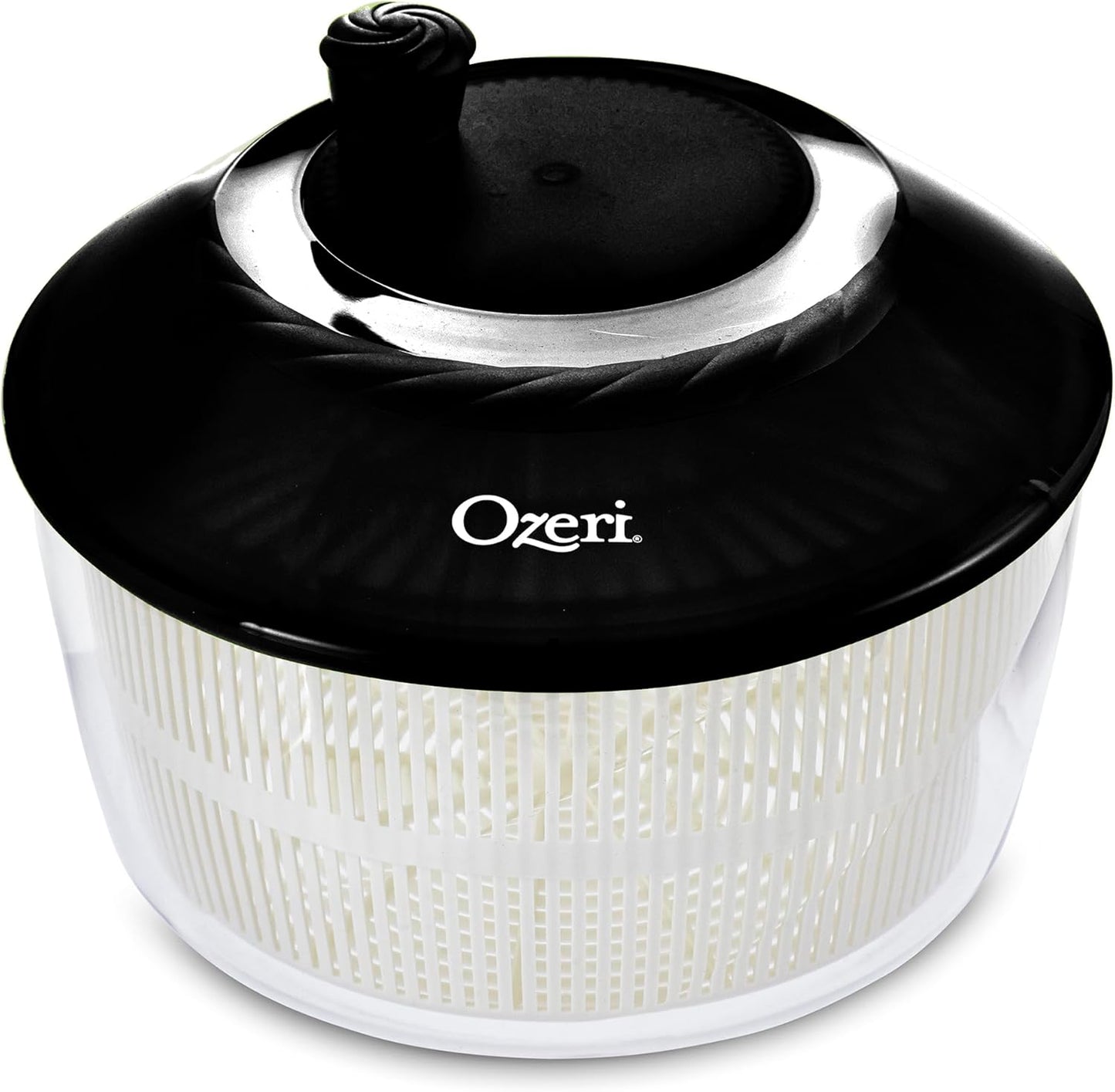 Ozeri Italian Made Fresca Salad Spinner and Serving Bowl, BPA-Free, Green, 4.4 qt