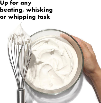 OYV 304 Stainless Steel Whisk Set, Dishwasher Safe Rustproof Metal Whisk, Professional Balloon Wire Whisks for Kitchen Cooking, Perfect For Blending, Whisking, Baking, Beating, 3 Packs (8" 10" 12")